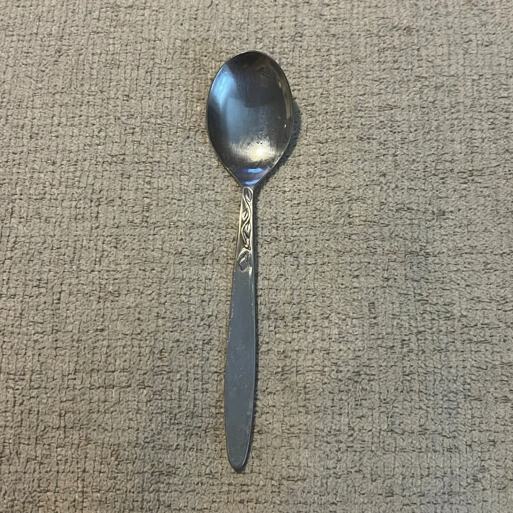 Amefa Stainless Holland Spoon Vintage Floral Scroll Flatware Silverware